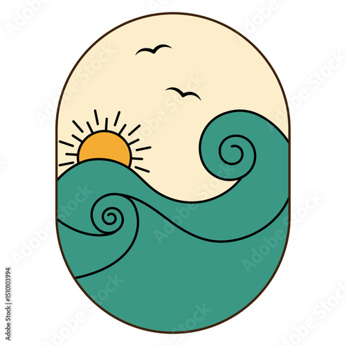  minimalist emblem sea view