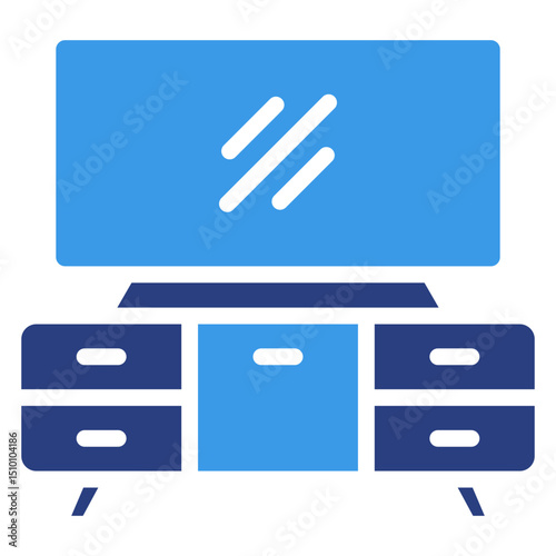 Tv Stand  Icon Element For Design