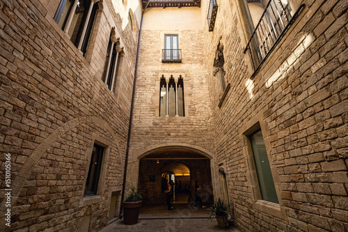 Photography Building of the Picasso Museum in the Gothic area of Barcelona Spain