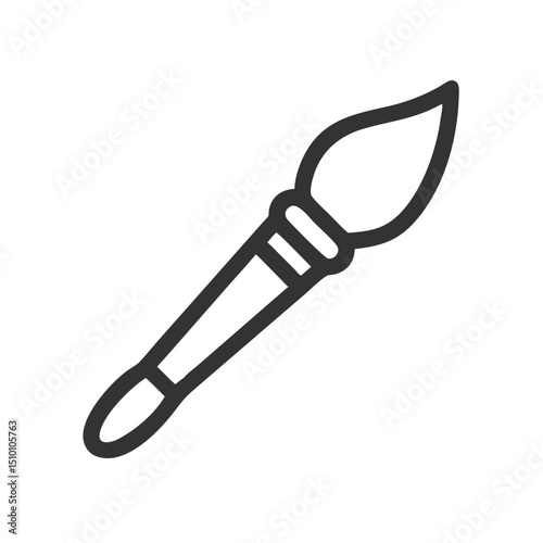 Creative Paint Brush Icon – Artistic Tool in Vector Style