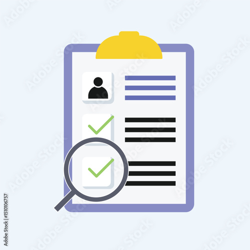Resume. Human resource management and hiring concept. Job interview, recruitment agency