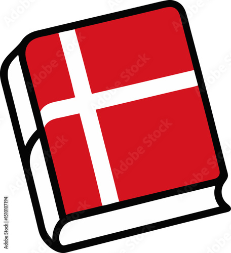 Danish Flag in Law Book Icon