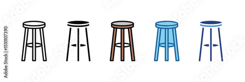 Bar Stool  Icon Element For Design