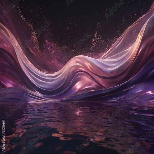Twilight Veil in the Starlit Realm Background