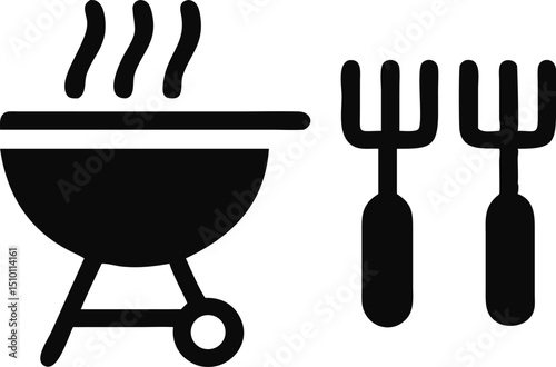 Barbecue grill smoker cooking utensils forks