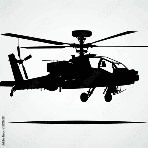 helicopter silhouette vector illustration