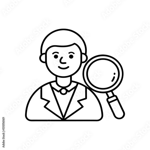 doctor with magnifying glass