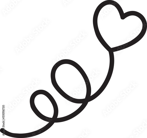 "A minimalist, abstract line drawing of three heart shapes connected in a continuous, flowing design. The icon represents love, care, or connection, with smooth, curved lines creating a subtle and ele