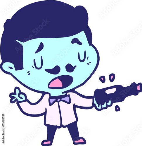 cartoon wine expert explaining