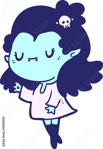 cute cartoon vampire girl