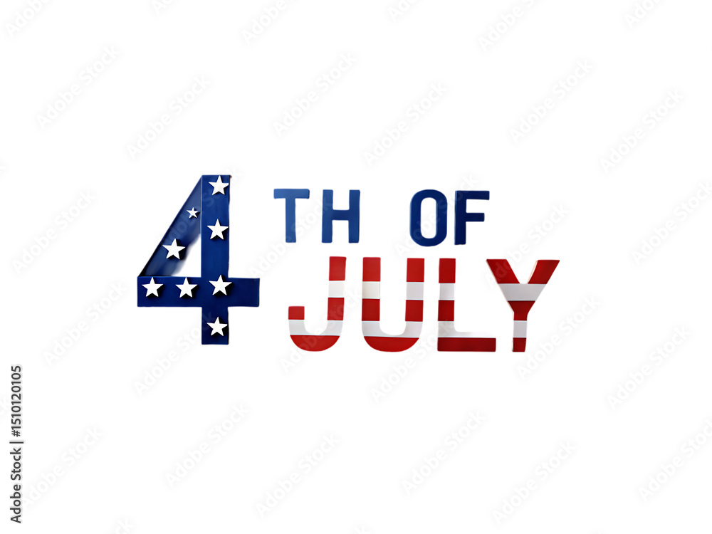 Obraz premium 4th of July: Pixel Art American Flag Design