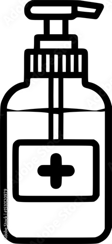 Anti-Bacterial Alcohol Agent, Sanitizer. sign, symbol, vector, art