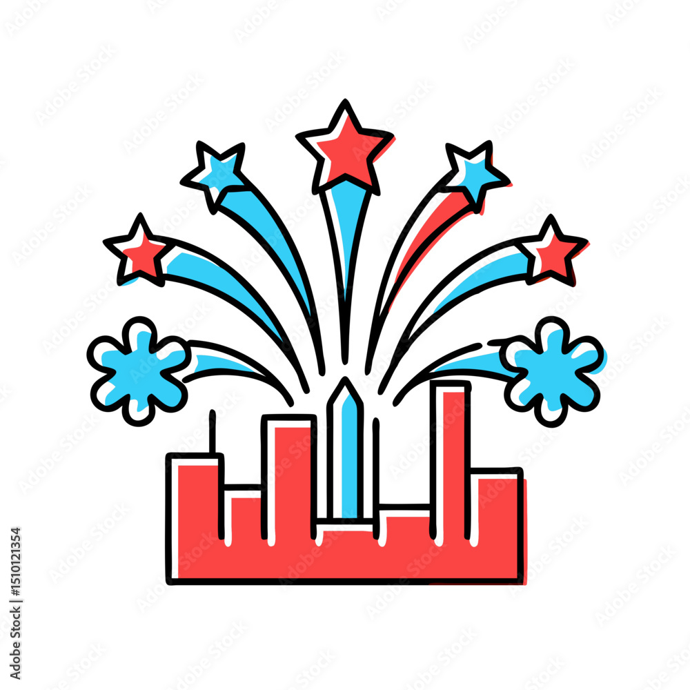 Fototapeta premium Fireworks and celebration.