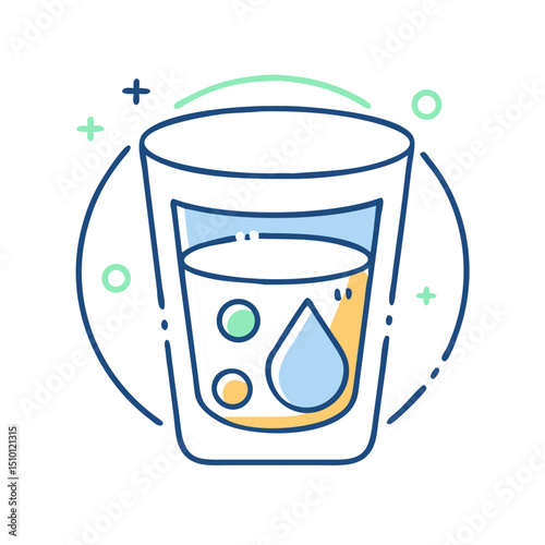 Glass of clean water.