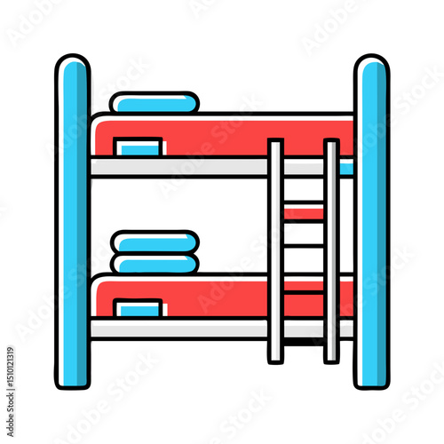 Bunk bed for sleeping.