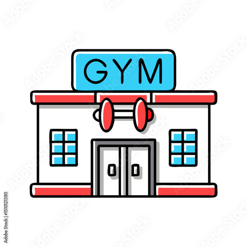 Gym exterior building.