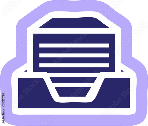 office paper stack icon symbol