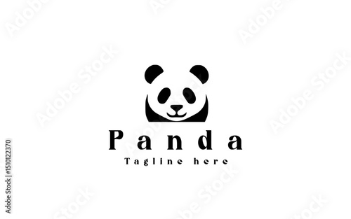 Panda Logo Design: A clean and simple panda logo, perfect for businesses or brands seeking a friendly, approachable, and modern aesthetic.