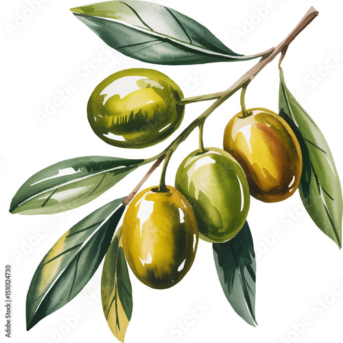 olive branch with olives