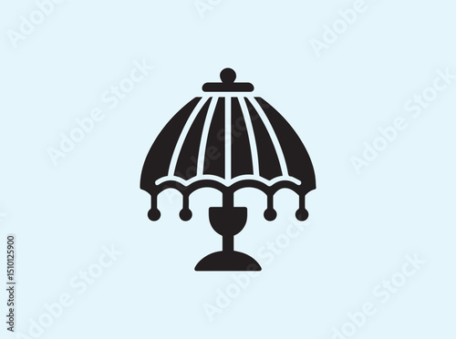 Cone-Shaped Traditional Lamp Shade Isolated