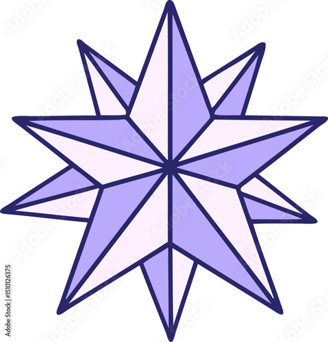 iconic tattoo style image of a star