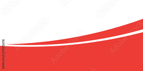 Red abstract wave background with curved lines and clean white space. Modern Vector EPS 10