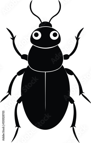 black beetle vector illustration