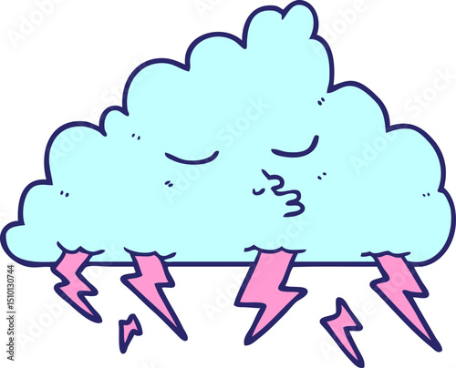 cartoon storm cloud