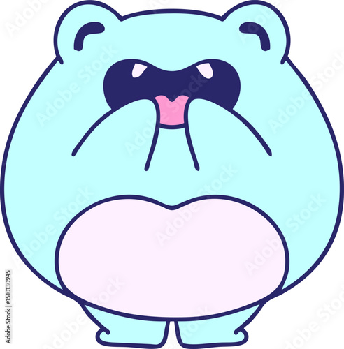 cartoon of a happy laughing frog