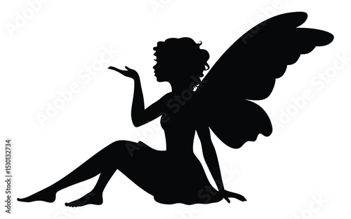 Fairy vector silhouette