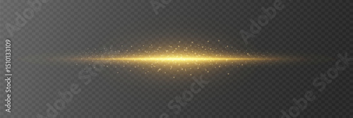 Glowing golden lines of light with motion blur effect. Concept of speed or energy.