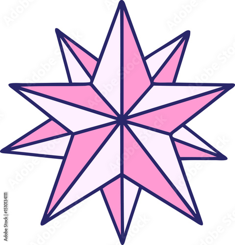 iconic tattoo style image of a star