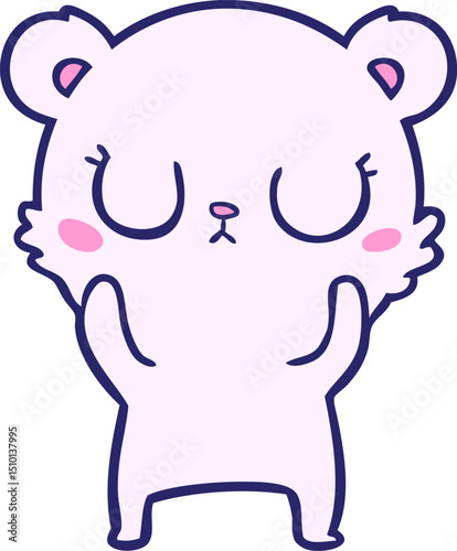 happy polar bear cartoon