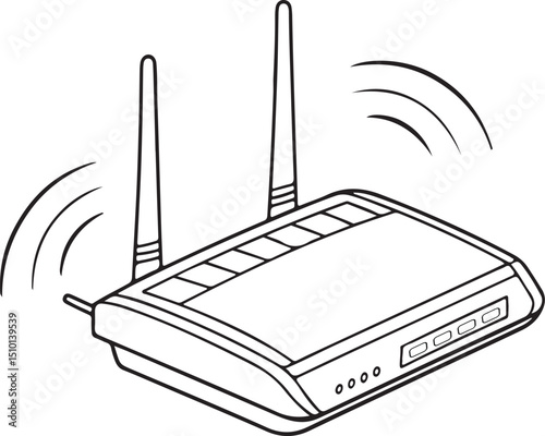 wireless router icon. outline illustration of wireless router vector icon for web wi fi router