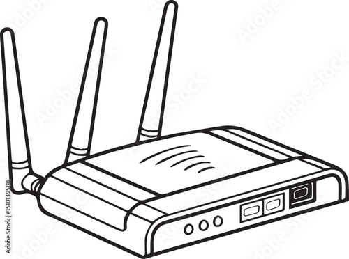 wireless router icon. outline illustration of wireless router vector icon for web wi fi router