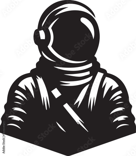 Astronaut Silhouette Vector Set – Spacewalk, Floating Astronauts, Helmeted Figures, and Outer Space Exploration Shapes