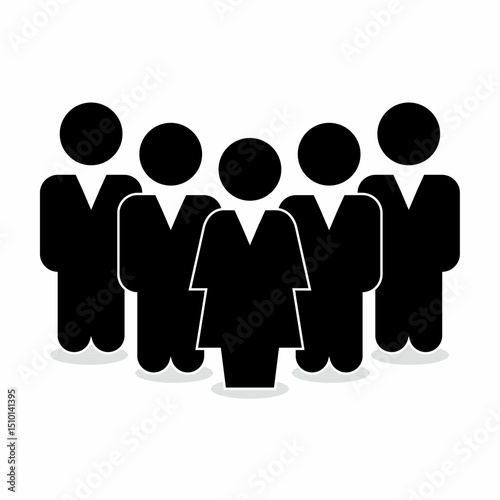 collection of black vector people