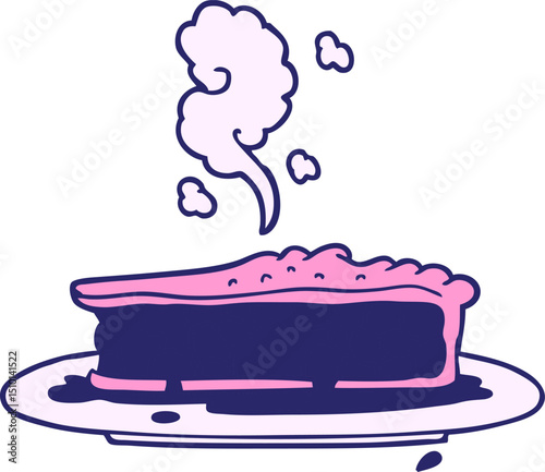cartoon blueberry pie