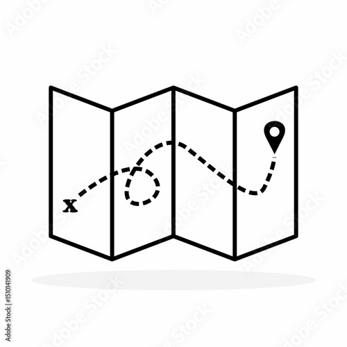 map map for streets vector outline black