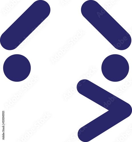 simple worried bird face icon