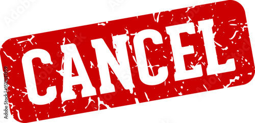cancel rectangular sign. cancel stamp