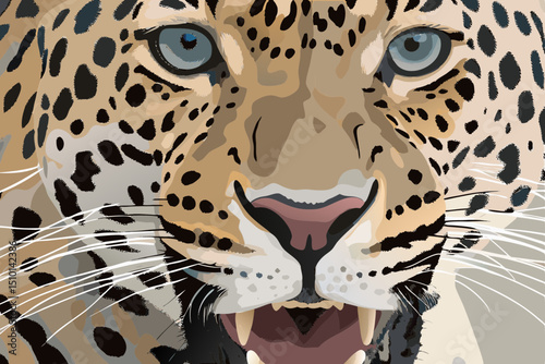 close up of leopard