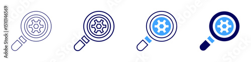 Virus strain icon in 4 different styles. Thin Line, Line, Bold Line, Duotone. Duotone style. Editable stroke