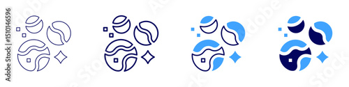 Volcano structure icon in 4 different styles. Thin Line, Line, Bold Line, Duotone. Duotone style. Editable stroke