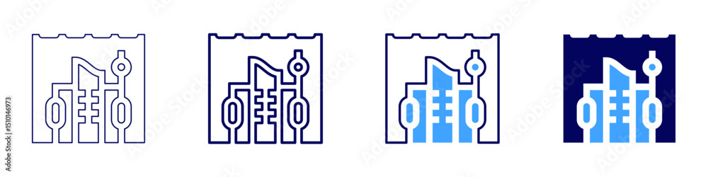 Signal transduction icon in 4 different styles. Thin Line, Line, Bold Line, Duotone. Duotone style. Editable stroke Signal transduction icon in 4 different styles. Thin Line, Line, Bold Line, Duotone. Duotone style. Editable stroke
