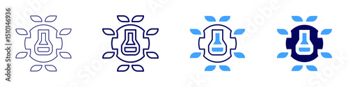 Solubility product icon in 4 different styles. Thin Line, Line, Bold Line, Duotone. Duotone style. Editable stroke