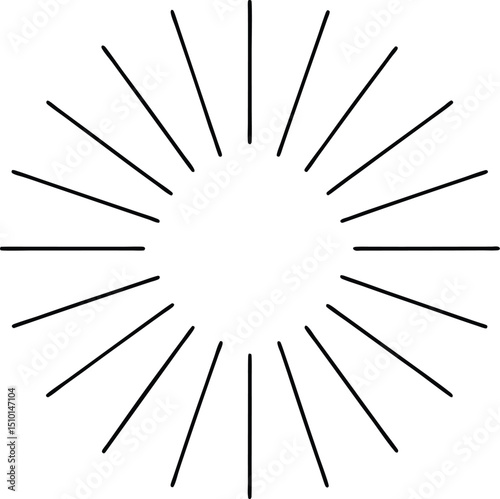 Bright abstract sun explosion pattern with green glass texture