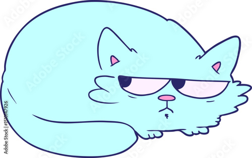 cartoon suspicious cat