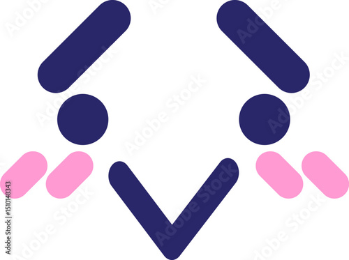 shy bird face icon
