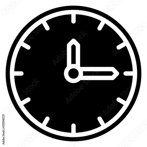 Wall Clock  Icon Element For Design